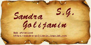 Sandra Golijanin vizit kartica